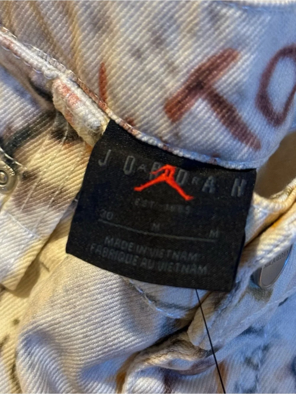 Air Jordan Men's Loose Fit Playground Print Carpenter Pants Size Medium NWT